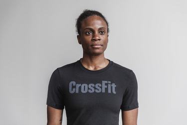 Nobull Crossfit® Women's T Shirts Black | Australia (XN5409)